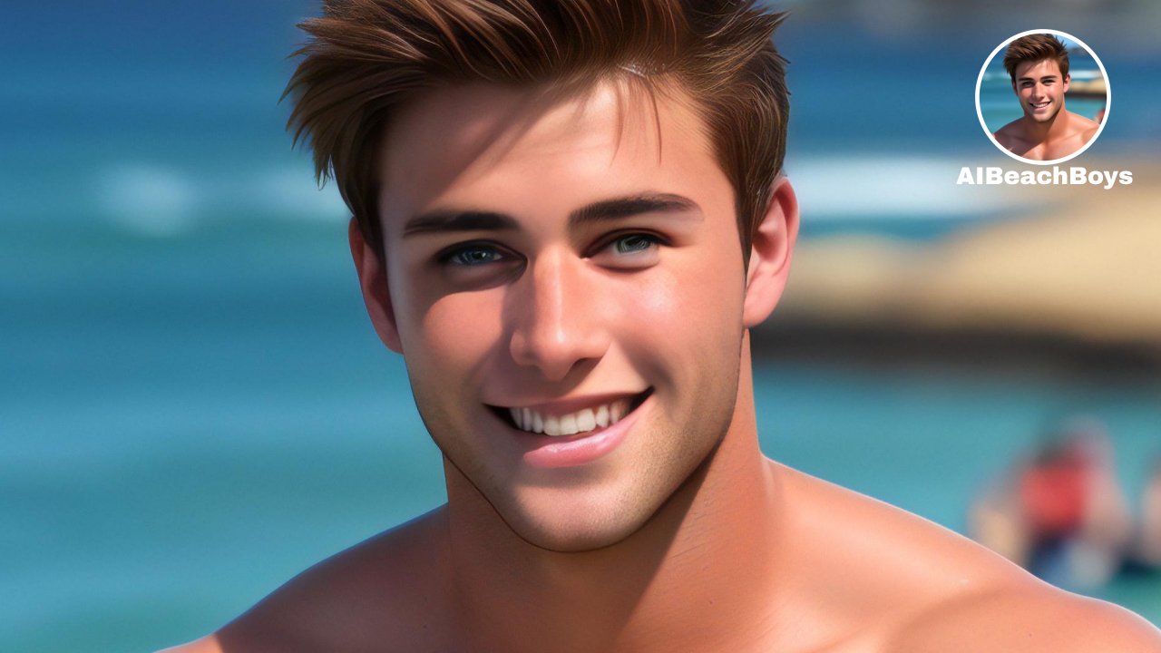 Andrew, the first model and profile avatar of AI BeachBoys